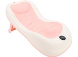 Vasca Da Bagno Per Neonati, Con Termometro, Lavabo Morbido, Antiscivolo, Portatile, Rosa