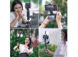 Morsetto Porta Telefono Multifunzionale, Supporto Per Treppiede, Ruotabile A 360°, Con Due Attacchi A Slitta Fredda Per Smartphone Vlog Selfie Registrazioni Video In Live Streaming