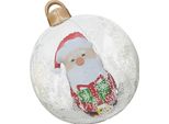 23,6 Pollici Gonfiabile Baubles Di Natale Con Luci Led Giganti, Palla Decorata, Pvc, Pieghevole, Trasparente, Telecomando, Decorazione Esterna Per Babbo Natale