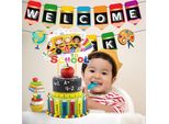Decorazioni Per La Festa Di Ritorno A Scuola, Striscione Appeso, Cake Topper Con Palloncini, Set Per Decorazioni Di Benvenuto In Classe