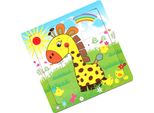 Puzzle In Legno Per Bambini, Puzzle Portatile Di Animali Per L'apprendimento Precoce Per Bambini A Partire Dai 3 Anni Di Età