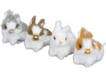 4 Pezzi Ornamento Coniglio Peluche, Giocattolo Di Simulazione, Modello Animale Carino Coniglio, Bambola Pelosa Per La Decorazione Della Casa