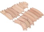 Set Di Binari Ferroviari In Legno Per Bambini, Kit Di Costruzione, Giocattolo Da Costruzione, Confezione Di Ampliamento Educativo Fai Da Te A