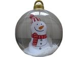 23,6 Pollici Gonfiabile Baubles Di Natale Con Luci Led Giganti, Palla Decorata, Pvc, Pieghevole, Trasparente, Telecomando, Decorazione Esterna Per Pupazzo Di Neve Vacanza