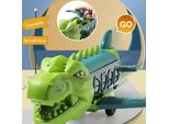 Ritirare Dinosaur Plane Track Toy Kids Transport Cargo Plane Play Plane Vehicle Toy Gift For Kids Boys Girls