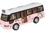 Autobus Urbano Giocattolo Per Bambini Con Suoni E Luci, Durevole Modello Di Auto Di Simulazione Con Porta Apribile, Rosa