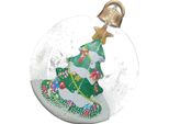 23,6 Pollici Gonfiabili Baubles Di Natale Con Luci Led Giganti, Palla Decorata, Pvc, Pieghevole, Trasparente, Telecomando, Decorazione Esterna Per L'albero Di Natale Vacanza