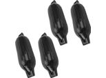 Paracolpi Per Barche In 4 Pezzi Con Corda In Nylon E Gonfiatore, Doppi Occhielli A Coste, Nero, Per Yacht, Pontoni, Boe, Banchine, Protezione Per Scudo