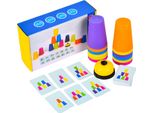 Set Di Tazze Impilabili, Interattive, Per L'apprendimento Precoce, Per Lo Sviluppo Di Abilità, Giocattolo A Tazze Resistente Per Bambini E Bambine, Veloce