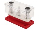 Rosso 12-48V 600A Blocco Di Distribuzione Di Potenza 3 Bulloni M10 Collegamento Batteria Busbar Per Auto Camion Camper Barche Marine Attrezzature Industriali Rosso