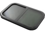 Finestra Scorrevole Arrotondata 700 X 300 Mm, Telaio In Lega Di Alluminio Nero, Resistente Ai Raggi Uv, Con Zanzariera Mobile Per Roulotte, Camper, Rimorchi, Camper, Spessore Parete 31-36 Mm