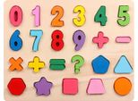 Puzzle In Legno Con Numeri Dell'alfabeto Per Bambini, Forma Delle Lettere Abc, Giocattolo Educativo Per L'apprendimento, Regali Per Ragazzi E Ragazze