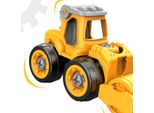 Giochi Di Veicoli Da Costruzione Per Bambini, Simulazione, Contengono 4 Macchinine Puzzle Staccabili Per Bambini Con Cacciavite, Giallo