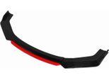 6PCS Separatore Labbro Anteriore Con Rosso Nero Lucido Diffusore Splitter Universale Per Accord Civic