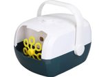 Creatore Automatico Elettrico Di Bolle, Bolle Di Grandi Dimensioni, Soffiatore A Maniglia Portatile Con Soluzione, Blu, Bianco