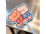 Cartoon Cute Handheld Fans Pp Small Fan Portable Summer Hand Per Bambini Studentcouple Bear