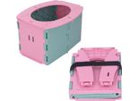 Sedia Per L'addestramento Al Vasino, Pieghevole, Bellissimo Sedile Portatile Multiuso Per Viaggi, Auto, Rosa