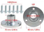 Mozzo Ruota Asse Posteriore 23T 3 Bulloni Con Bulloni A Sinistra A Destra Adatto Per Pneumatici Da 5 Pollici Quad Bike Atv Go Kart
