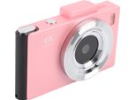 Fotocamera Digitale 4K Con Uhd Da 48 Mp Anteriore E Posteriore, Schermo Da 2,8 Pollici, Zoom 16X, Autofocus, Portatile, Compatta, Da Viaggio, Video, Rosa