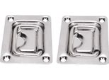 Maniglia Da Incasso Per Boccaporto In 2 Pezzi, Acciaio Inox 316, Anello Da Incasso Per Barche, Yacht, 2,98 X 2,24 X 0,31 Pollici