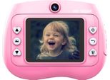 Fotocamera Istantanea Per Bambini, 2 Obiettivi, 1080P, Video Digitale, Per Bambini A Partire Da 3 Anni, Schermo Da 2,4 Pollici, Per Bambini, Viaggi, Ragazzi E Ragazze, Con Penna A Colori E 5 Rotoli Di Carta, Rosa