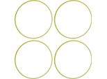 4 Pezzi Di Protezione Del Cerchio Per Ruote Da 17 Pollici, Protezione Antigraffio, Autoadesiva, Anello Decorativo Del Cerchio In Lega Di Alluminio E Metallo, Verde Fluorescente