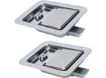 2 Pezzi Maniglia Di Chiusura Della Cassetta Degli Attrezzi, Guarnizione In Acciaio Inox Con Chiave, Porta A Paletta Per Camper, 140 X 108 Mm