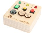 Tavola Sensoriale In Legno Interruttore Giocattolo-Rosso Verde Luce Gioco Educativo Apprendimento Precoce Per I Bambini