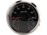 Tachimetro Elettrico 3 In 1, Manometro Dell'olio, Temperatura Dell'acqua, 4 3/8 Di Pollice, 6000 Giri/Min, Da 0 A 10 Bar, 40-120 °C, 7 Colori, Retroilluminazione, Per Camper, Yacht, Camion, Quadrante Nero, Ghiera Argentata