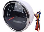 Tachimetro Da 110 Mm E 4-3/8 Di Pollice, Retroilluminazione A 7 Colori, Dc 9-32 V, 8000 Giri/Min, Misuratore Con Contaore Per Auto, Yacht, Camper, Barca, Camion, Quadrante Nero, Ghiera Argentata CXA011