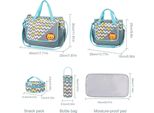 5 Pezzi Borsa Mamma Per Biberon, Cibo, Pannolini, Grande Capacità, Maternità