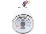 52 Mm Tachimetro Da 7000 Giri/Min. Con Contaore, Retroilluminazione A 7 Colori, Contagiri Dc 9-32 V Per Camion, Trattori, Auto, Camper, Barche, Quadrante Bianco, Coperchio Argento CX6230