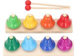 Campanelli Da Tavolo Per Bambini, Campana, Strumento A Percussione, 8 Toni, Giocattolo Musicale Colorato Con Mazzette In Legno