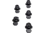 5 Pezzi Binario A L, Dado Filettato A Doppio Capocorda, M10 X 20 Mm, Per Pianale Di Camion, Rimorchio, Controllo Del Carico, Pick-Up, Camper, Atv, Nero