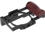 Gabbia Per Telecamera ZV1, Rig Video In Alluminio Con Fori Per Viti Da 1/4 Di Pollice, Attacco Cold Shoe, Impugnatura In Legno, Grip, Microfono, Luce, Nero