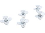 5 Pezzi Binario A L Doppio Occhiello Filettato M10 X 30 Mm Bullone Di Ancoraggio Di Tensionamento Per Letto Di Camion, Rimorchio, Controllo Del Carico, Pickup, Camper, Atv, Argento