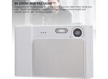 Fotocamera Digitale Hd 1080P, 48 Mp, Schermo Da 2,4 Pollici, Zoom 8X, Anti-Shake, Ccd Retro Compatto Da Viaggio, 32 Gb