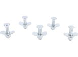 5 Pezzi Binario A L Doppio Occhiello Filettato Bullone Di Fissaggio M10 X 45 Mm Per Aree Di Carico Camion Rimorchi Controllo Del Carico