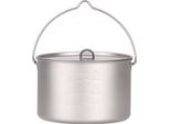 Lixada 2.8L Pentola In Titanio Ultraleggera Portatile Appesa Con Coperchio Campeggio All'aperto Escursionismo Zaino In Spalla