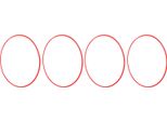 4 Pezzi Protezioni Per Cerchi Da 21 Pollici, Autoadesive, Abs, Antigraffio, Rosse