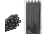 Inf Matite Colorate Arcobaleno - Legno Nero Presmargiato, Set Da 12 Pezzi