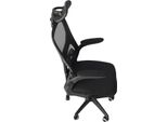 Sedia Da Ufficio Sedia Da Scrivania Con Schienale Alto In Rete Con Supporto Lombare 3D Poggiatesta 90 Gradi Braccioli Rotanti Ruote Sedia Da Gioco Confortevole Nero
