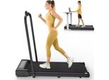 Aiorber Tapis Roulant Pieghevole Con Corrimano, 1-8 Km/H, Motore Da 2,5 Cv, Display Led, 120 Kg, Telecomando, Nero Salvaspazio