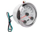 Tachimetro 3 In 1 Da 85 Mm, 8000 Giri/Min, Da 40 A 120 °C, Temperatura Dell'acqua, 0,10 Bar, Pressione Dell'olio, Retroilluminazione A 7 Colori Per Auto, Camion, Barca, Quadrante Bianco, Ghiera Argentata CX8290