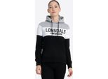 Felpa Con Cappuccio Da Donna Penbryn Nero/Bianco/Grigio Marl M Lonsdale