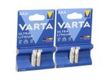 2X Varta Professional Lithium Micro Batterie 2Er Blister Aaa