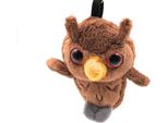 Onwomania Peluche / Coccolone / Portachiavi In Tessuto Animale Gufo Marrone Occhi Grandi 13 Cm