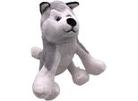 Onwomania Peluche Husky Cane Seduto Occhi Blu 15 Cm