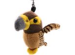 Onwomania Peluche / Coccolone / Portachiavi In Tessuto Animale Pappagallo Falco Marrone 18 Cm