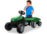 Trattore A Pedali Con Rimorchio Strong Bull Green